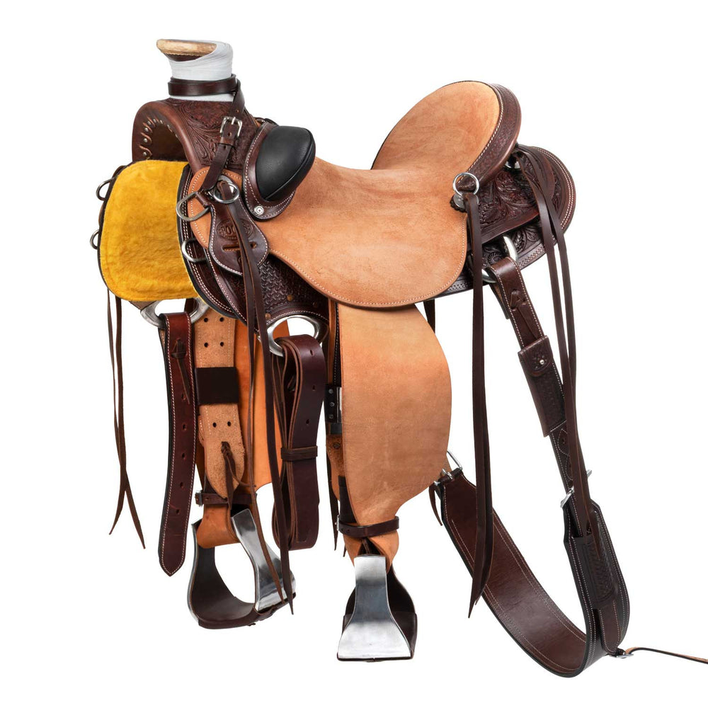 WADE WESTERN ARIZONA SADDLE WITH BACK GIRTH A DARK BROWN/NATURAL