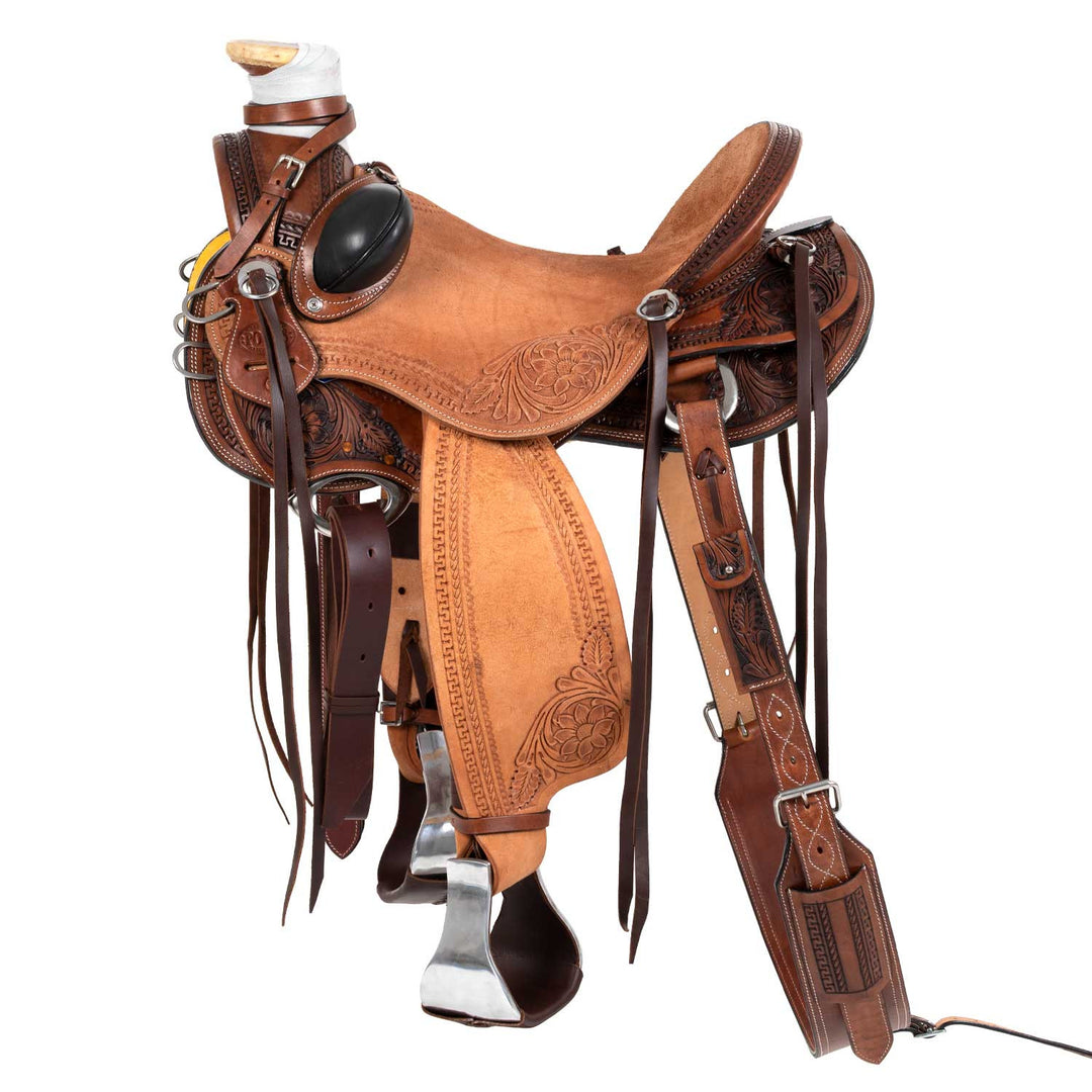 APACHE WADE WESTERN SADDLE WITH BACK GIRTH AND KNIFE GUARD