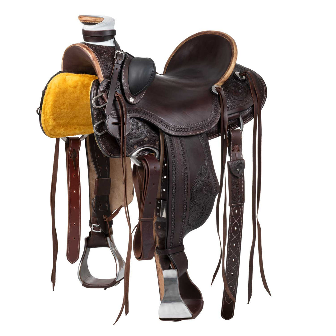 WESTERN WADE RANCH FLOWER TOOLING SADDLE