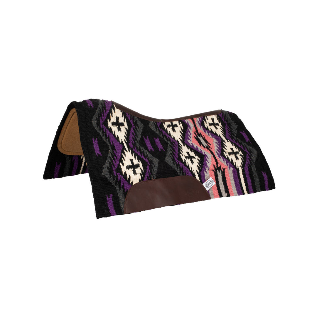 NEW ZEALAND WOOL FELT PADDING SADDLE PAD 34x3 VIOLET/BLACK/PINK