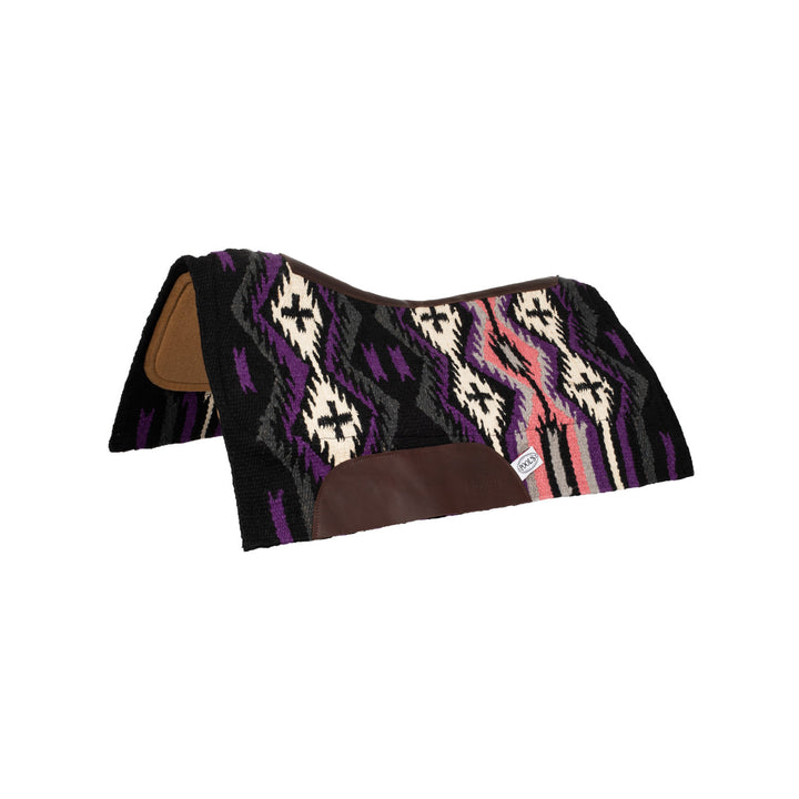 NEW ZEALAND WOOL FELT PADDING SADDLE PAD 34x3 VIOLET/BLACK/PINK
