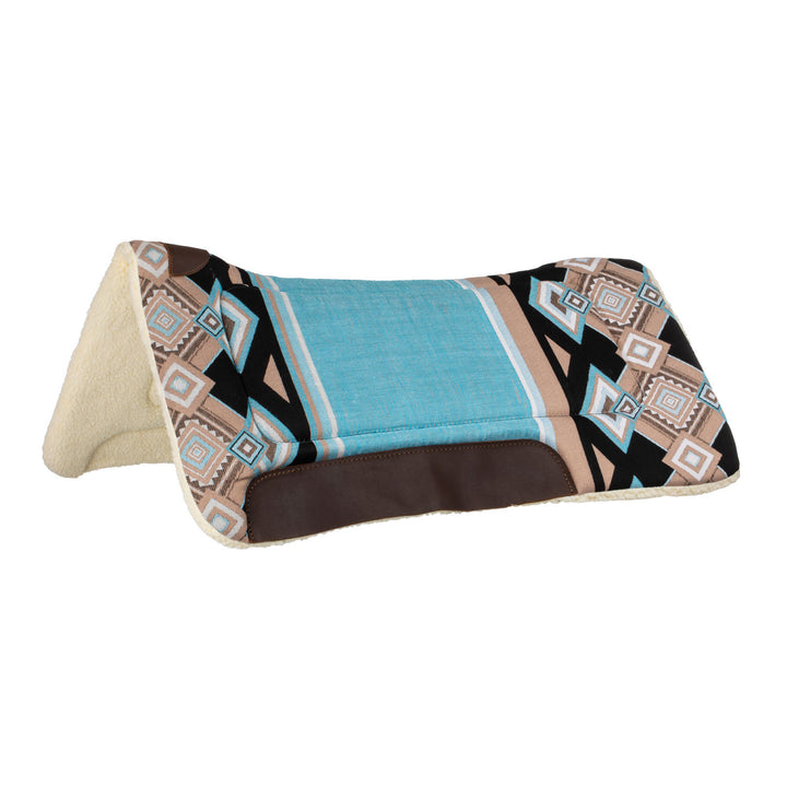 Western saddle pad with synthetic wool padding
