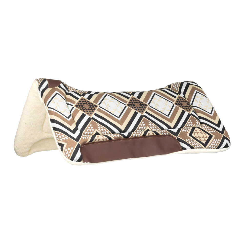 Dakota Western saddle pad eco wool padding GREY/BROWN/GOLD