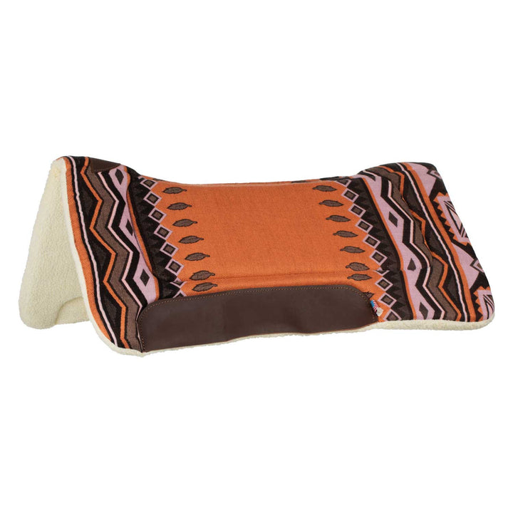 WESTERN SADDLE PAD WITH LEATHER INSERTS AND SYNTHETIC WOOL PADDING 85 x 87