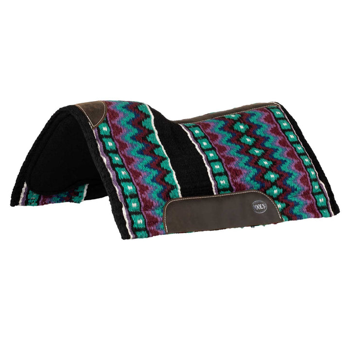 Wool top felt bottom saddle pad BLACK/PURPLE/BLUE