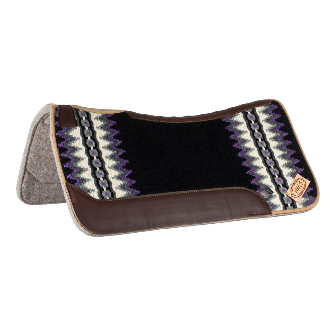 WESTERN SADDLE PAD BLACK/WHITE/PURPLE