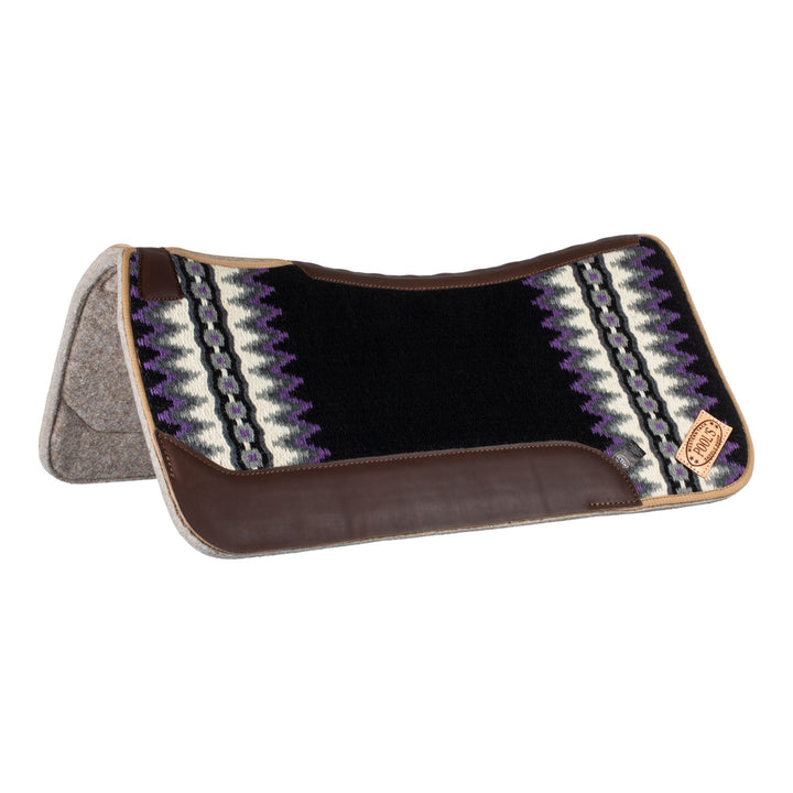 WESTERN SADDLE PAD BLACK/WHITE/PURPLE