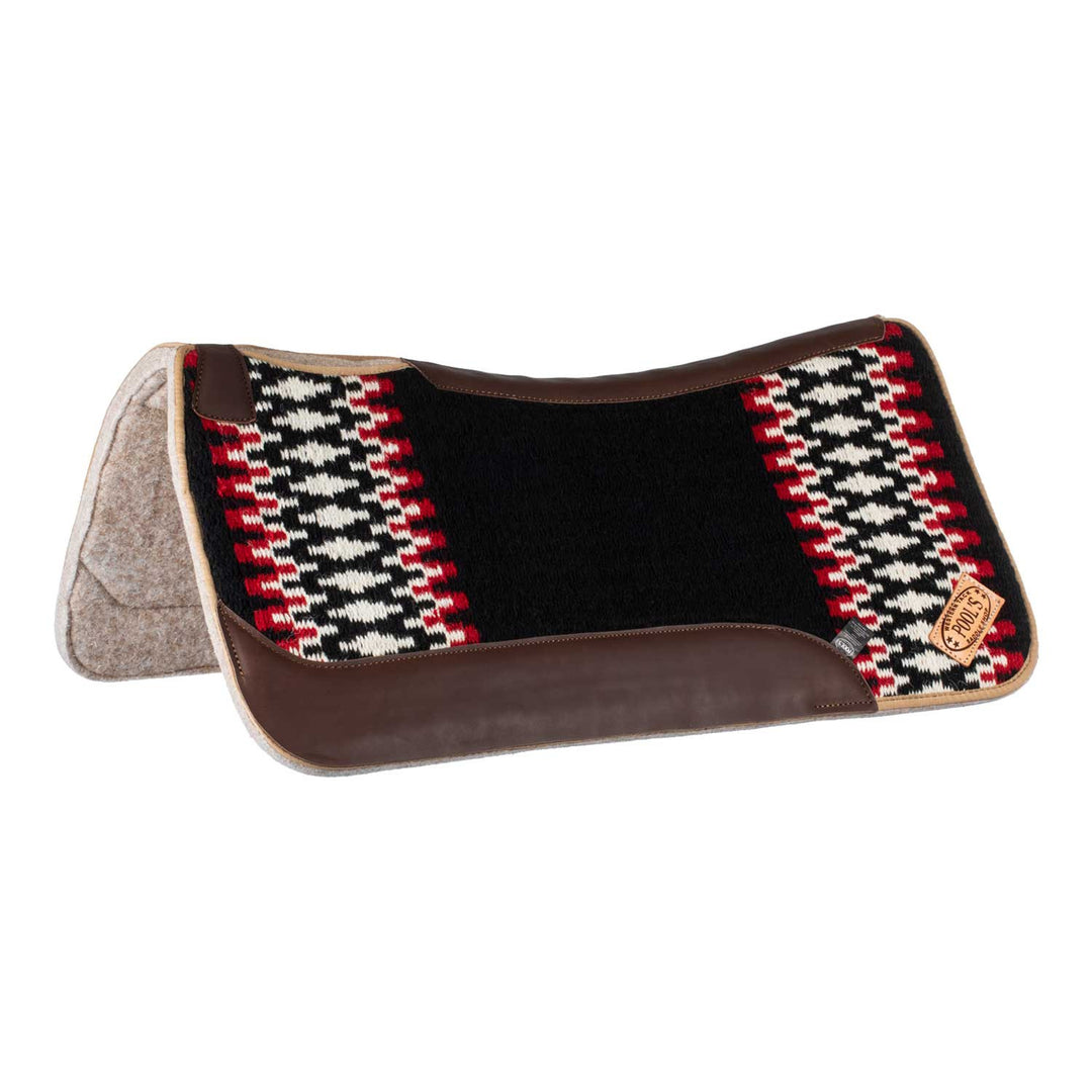 WESTERN SADDLE PAD BLACK/WHITE/RED