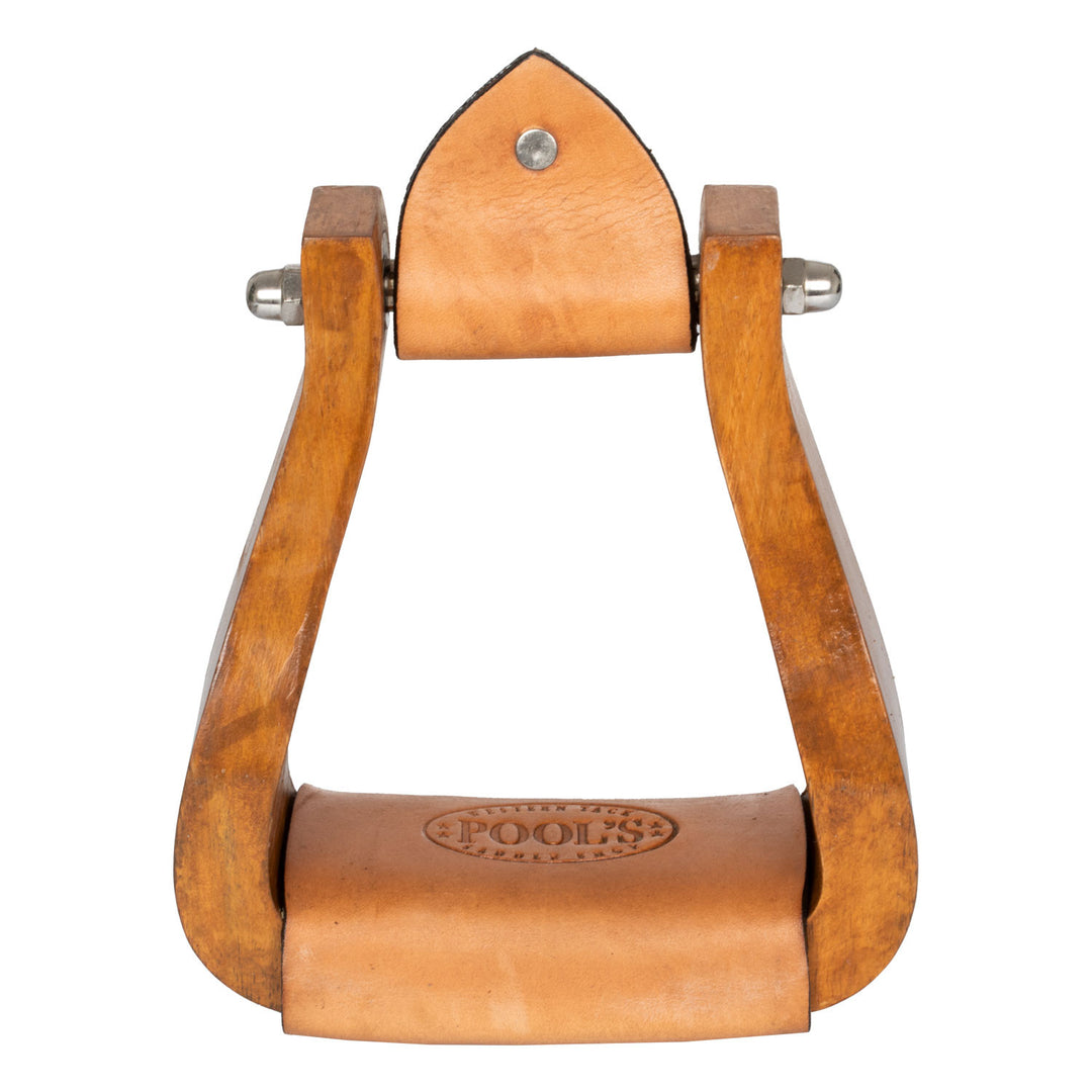 Ys wide wood western stirrups