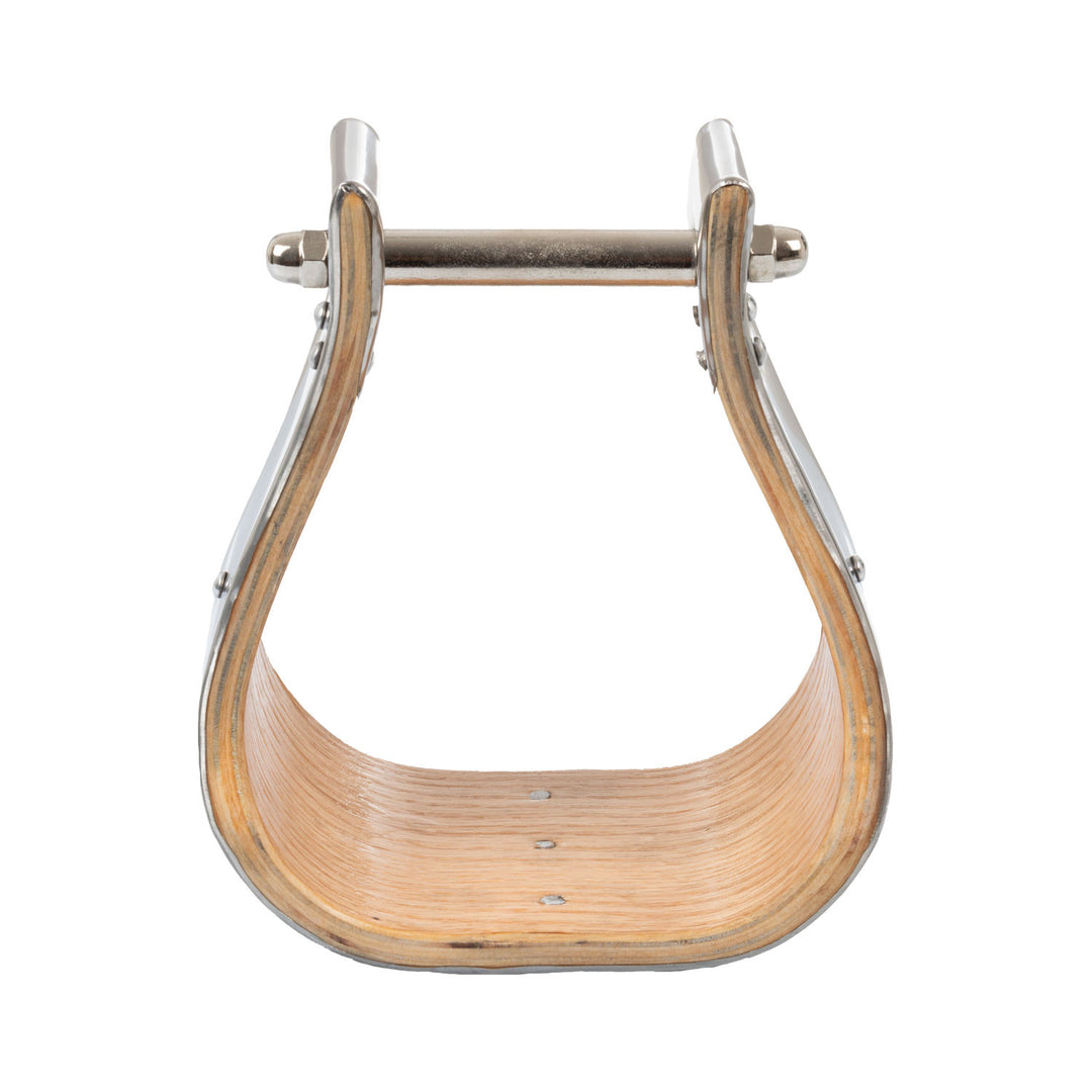 Western steel stirrups with wide tread