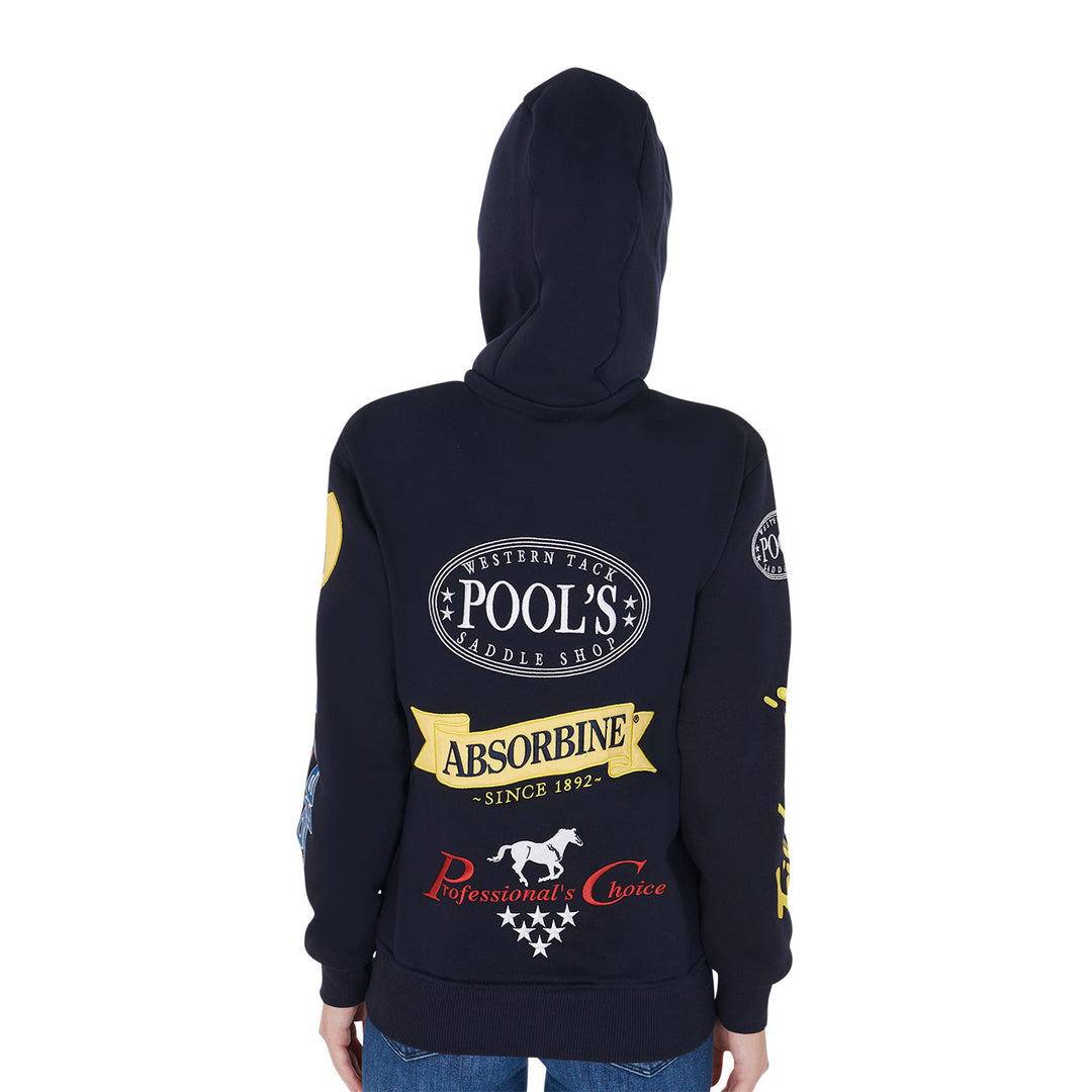MULTILOGO UNISEX HOODIE NAVY