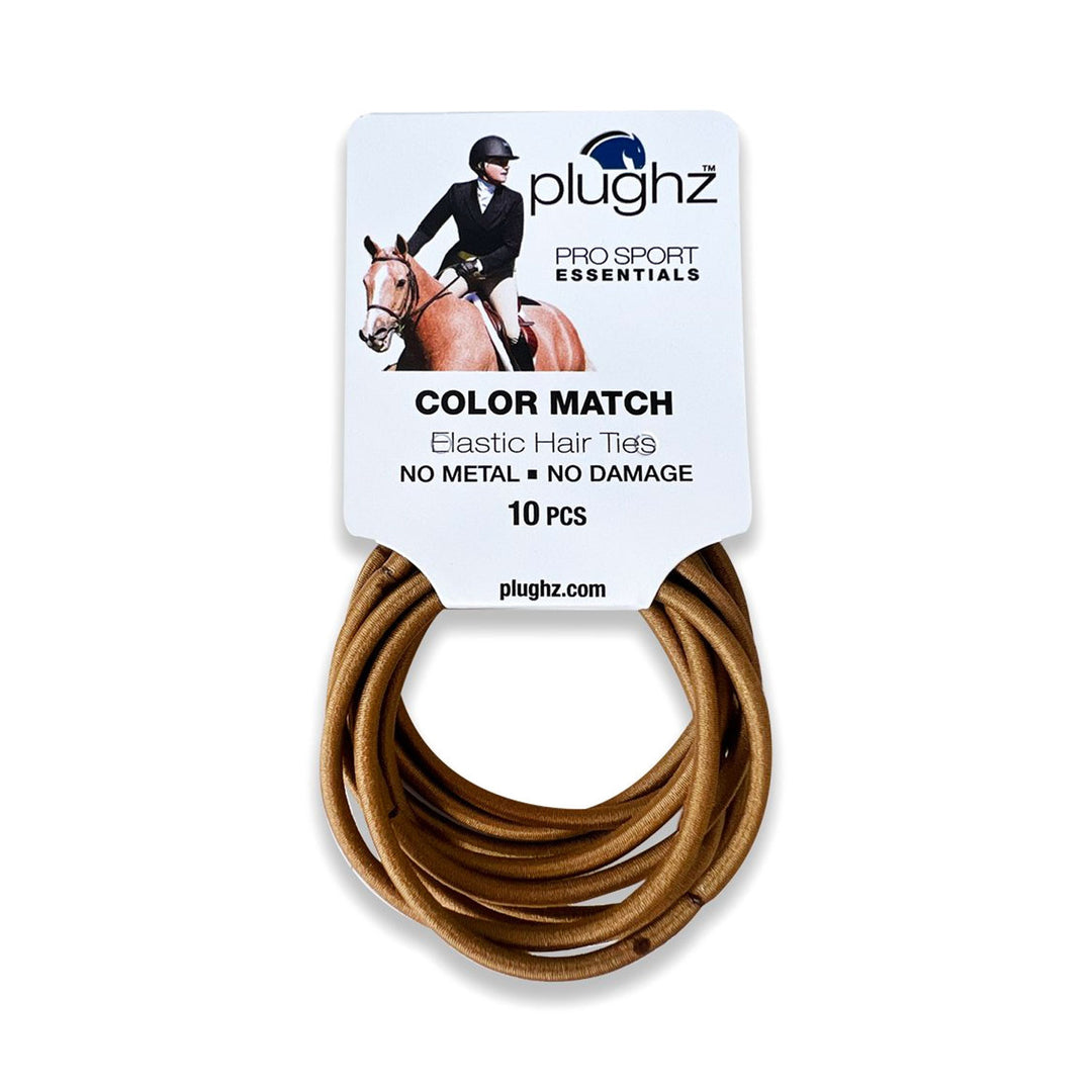 PLUGHZ ELASTIC HAIR TIES LIGHT BROWN