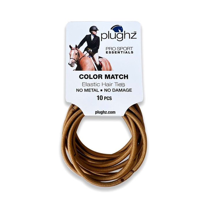 PLUGHZ ELASTIC HAIR TIES LIGHT BROWN
