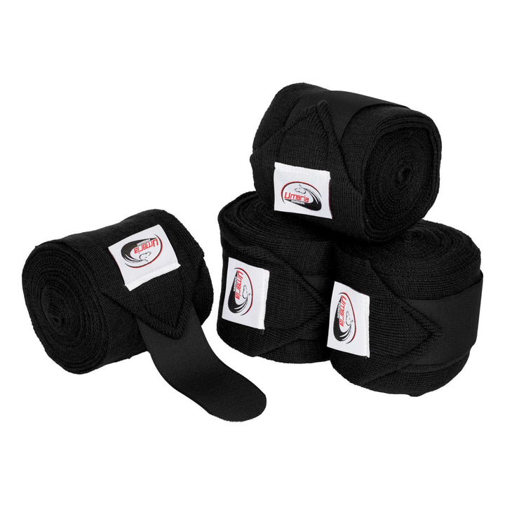 KNITTED BANDAGES WITH HOOK-AND-LOOP CLOSURE BLACK