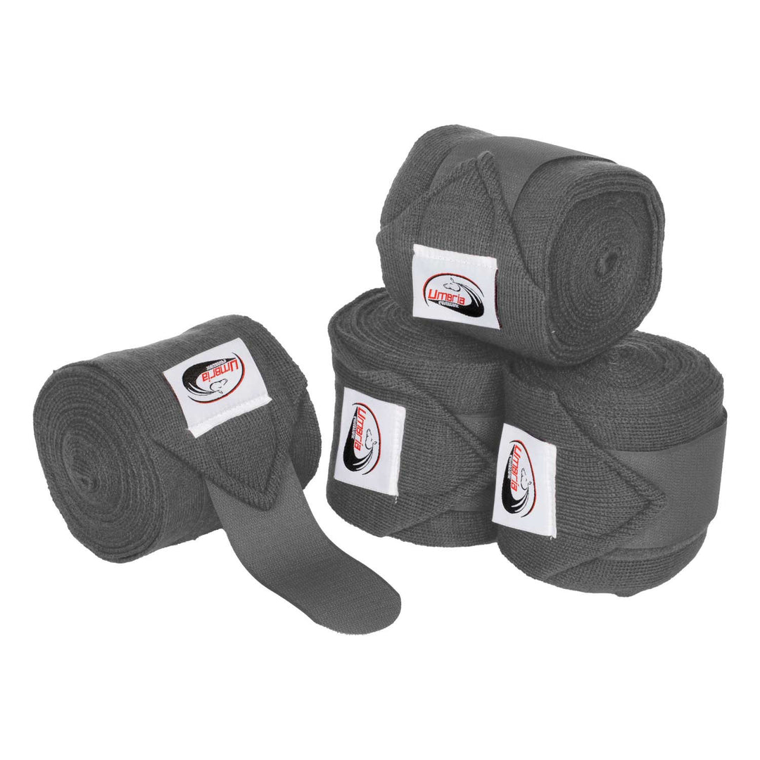 KNITTED BANDAGES WITH HOOK-AND-LOOP CLOSURE GREY