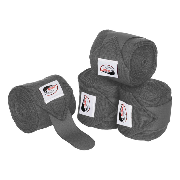 KNITTED BANDAGES WITH HOOK-AND-LOOP CLOSURE GREY