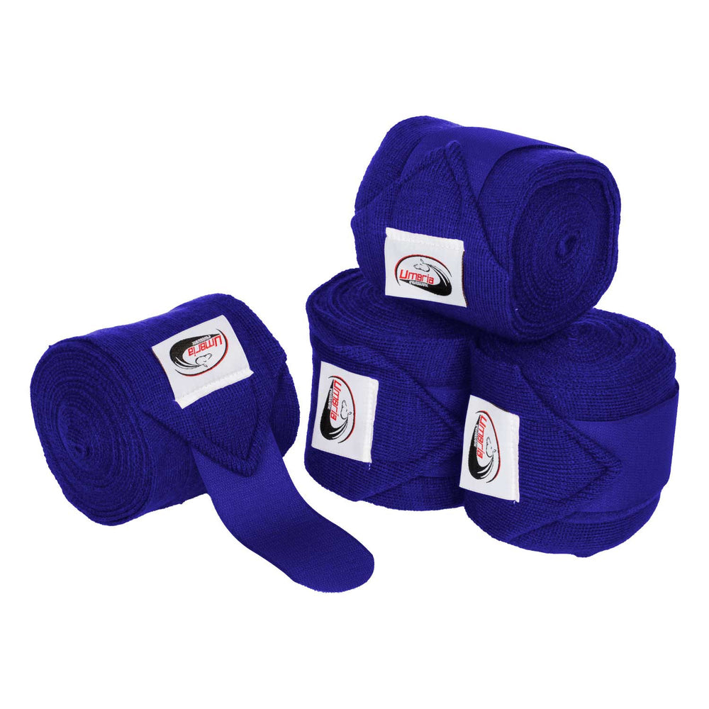 KNITTED BANDAGES WITH HOOK-AND-LOOP CLOSURE ROYAL BLUE