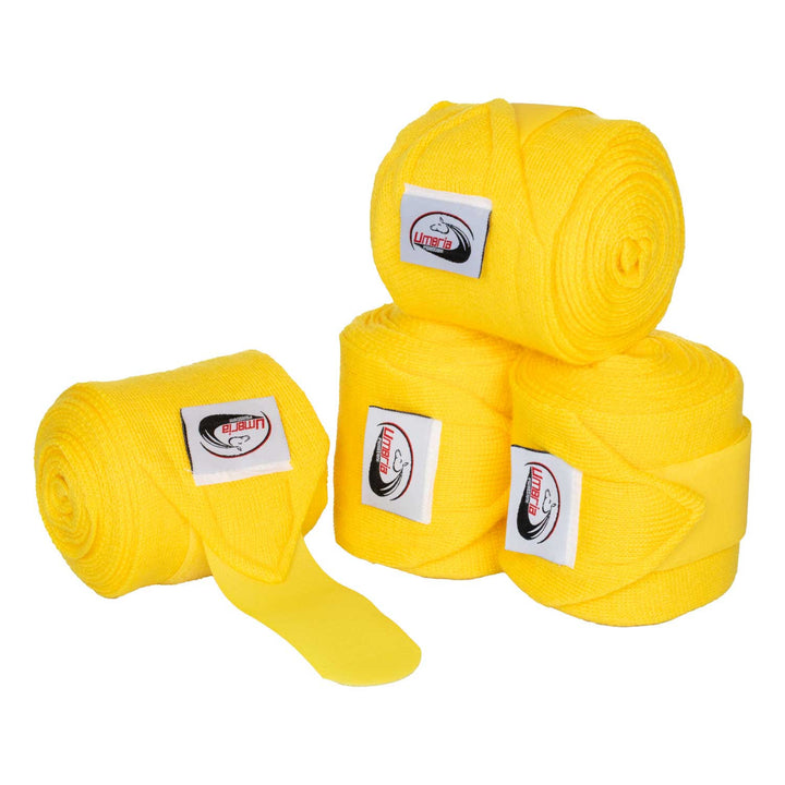 KNITTED BANDAGES WITH HOOK-AND-LOOP CLOSURE YELLOW