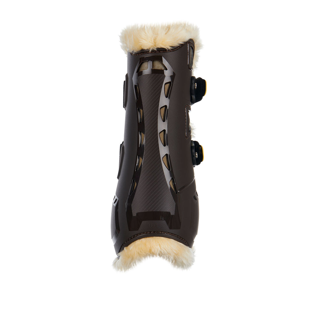 Tendon boots in polyurethane with synthetic l BROWN