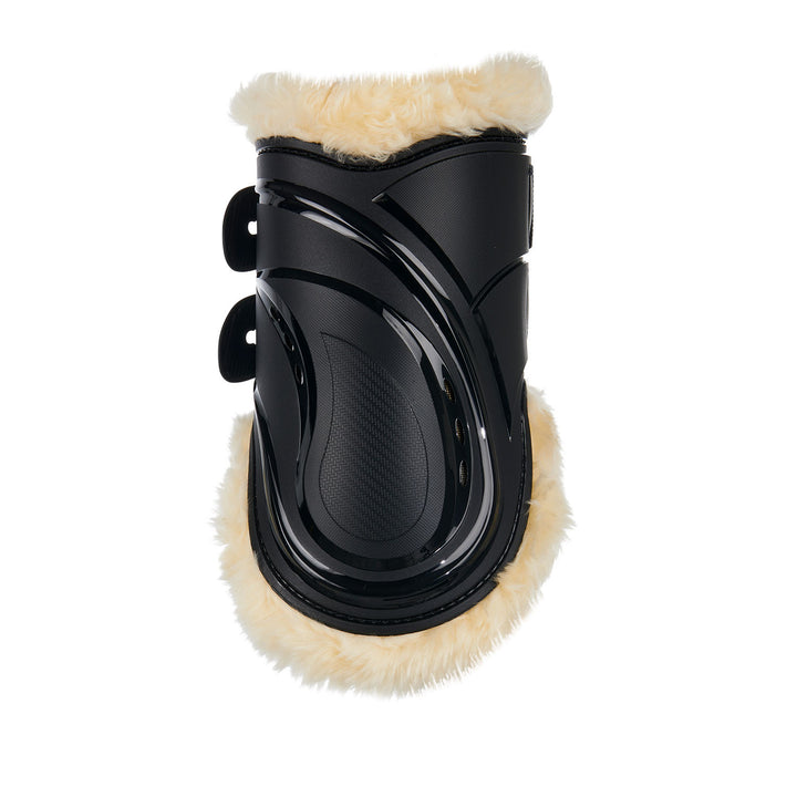 Fetlock boots in polyurethane with synthetic  BLACK