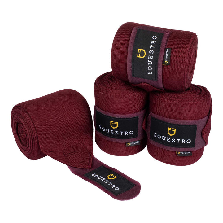 KNITTED BANDAGES BURGUNDY
