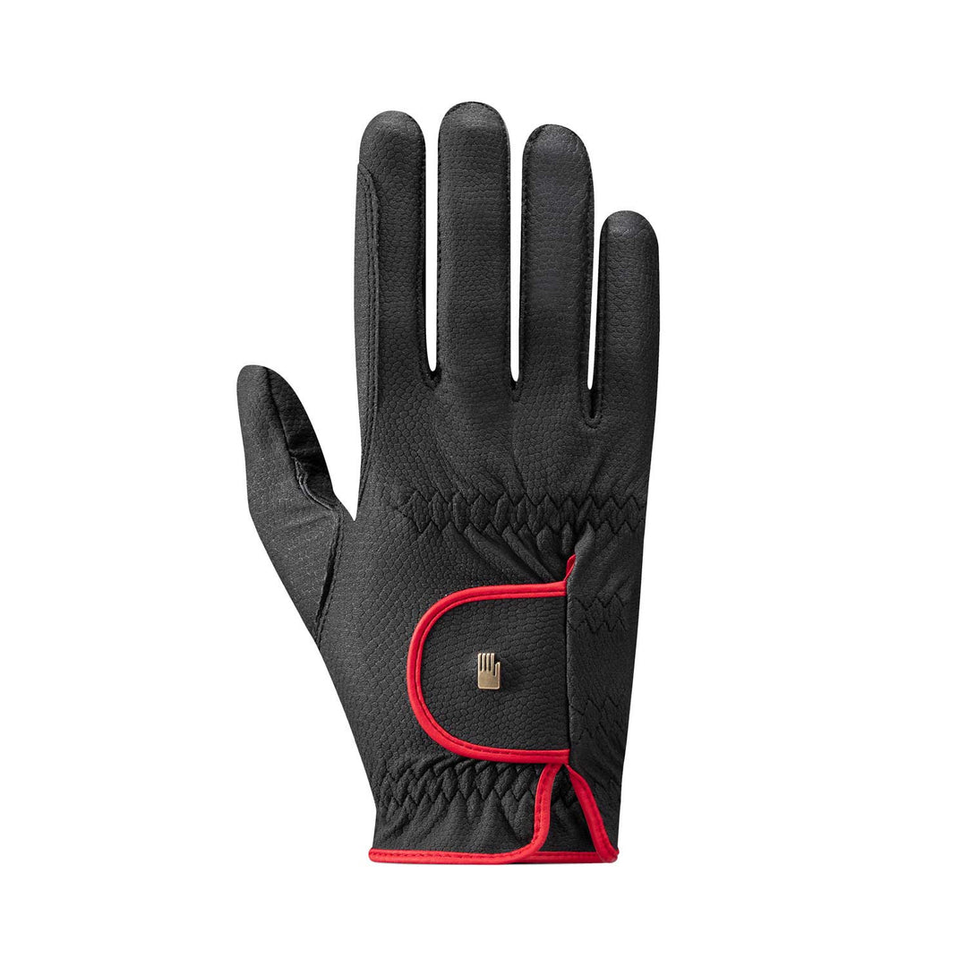 ROECKL GLOVES LONA MODEL 0004-BLACK/RED