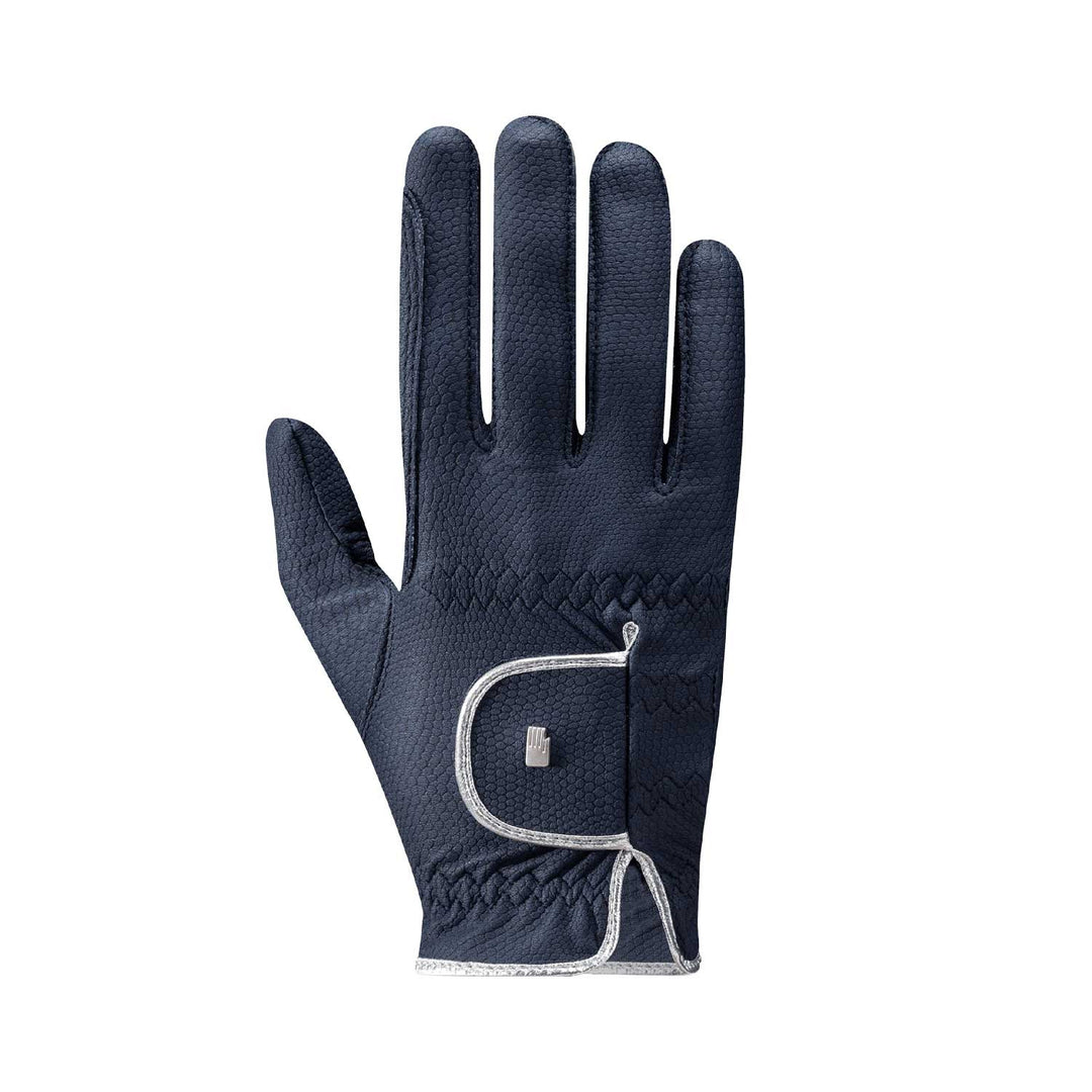 ROECKL GLOVES LONA MODEL 0598-NAVY/SILVER