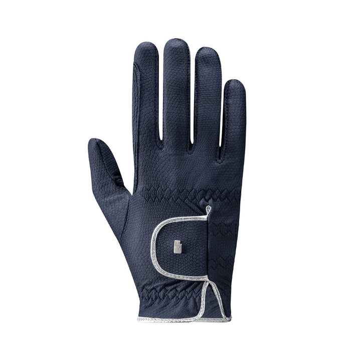 ROECKL GLOVES LONA MODEL 0598-NAVY/SILVER