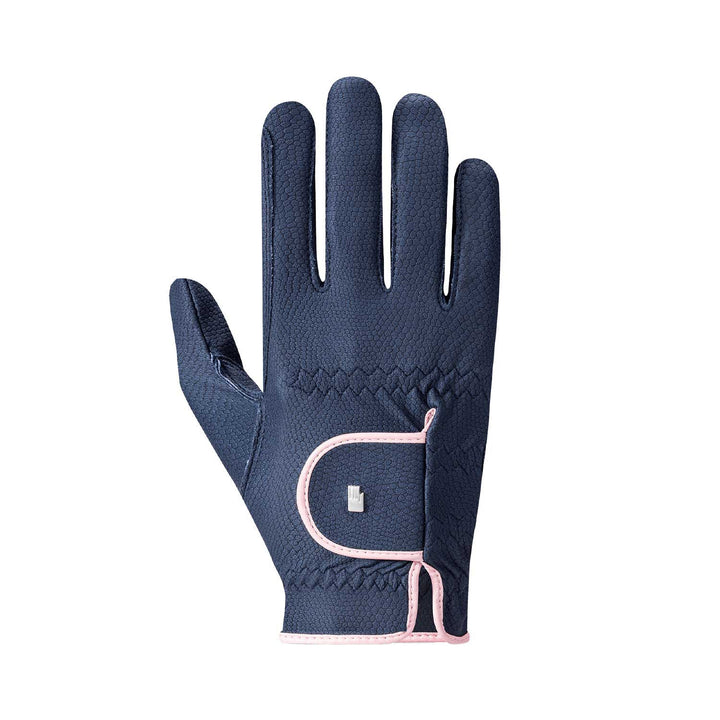 ROECKL GLOVES LONA MODEL 5802-NAVY/VINTAGE PINK