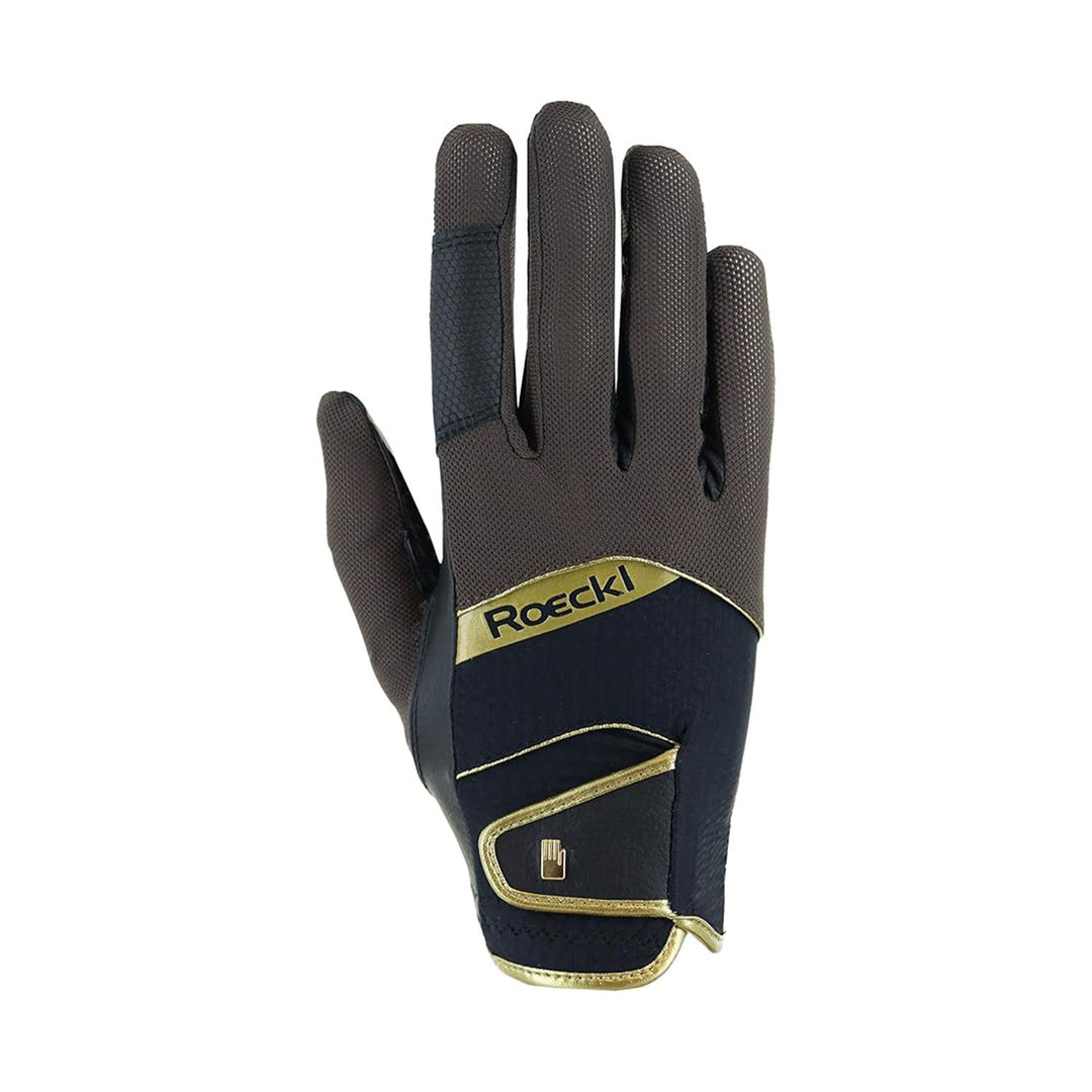 ROECKL MILLERO GLOVES 7901-DARK MOCHA/BLACK