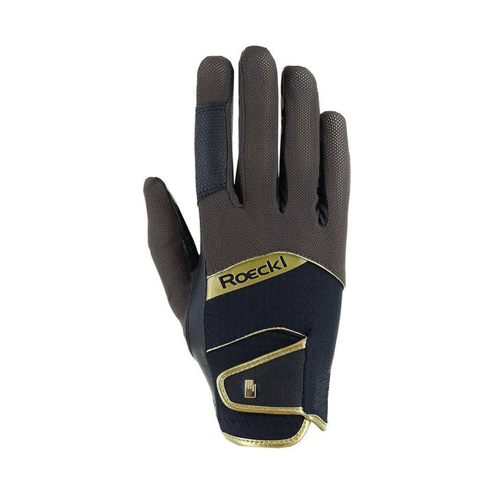 ROECKL MILLERO GLOVES 7901-DARK MOCHA/BLACK