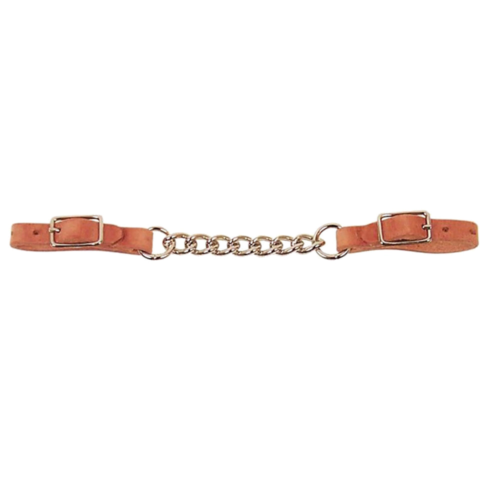CURB LEATHER SINGLE CHAIN NATURAL