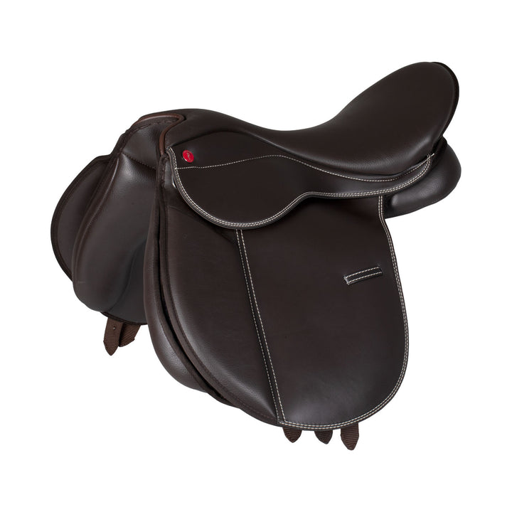 Milano all-purpose saddle in PU leather DARK BROWN