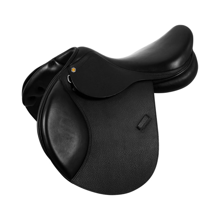 Jumping saddle hammered leather BLACK
