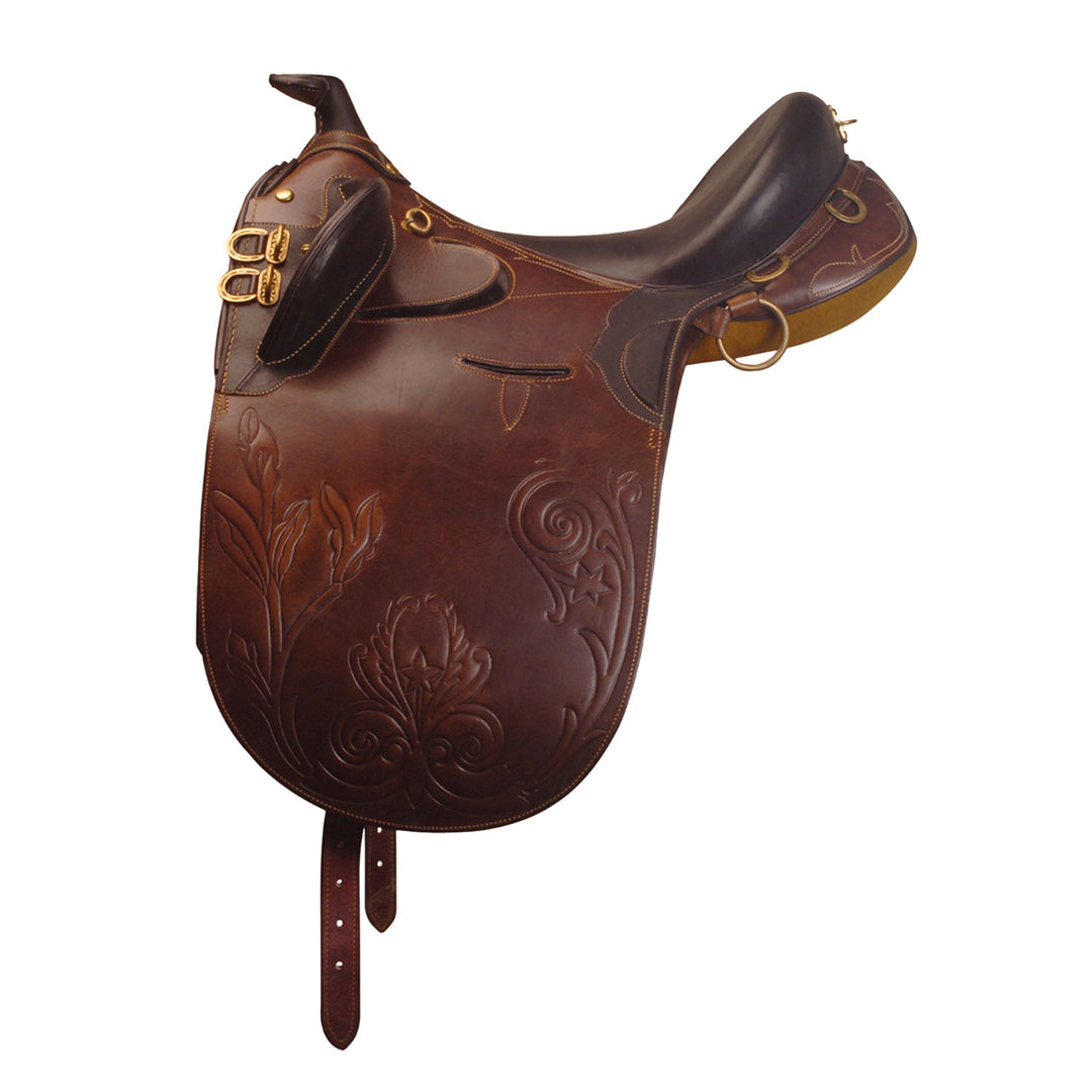 LAKOTA AUSSIE SADDLE WITH HORN BROWN