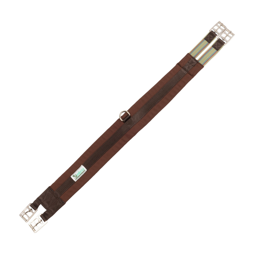 WEB GIRTH WITH ELASTIC BROWN