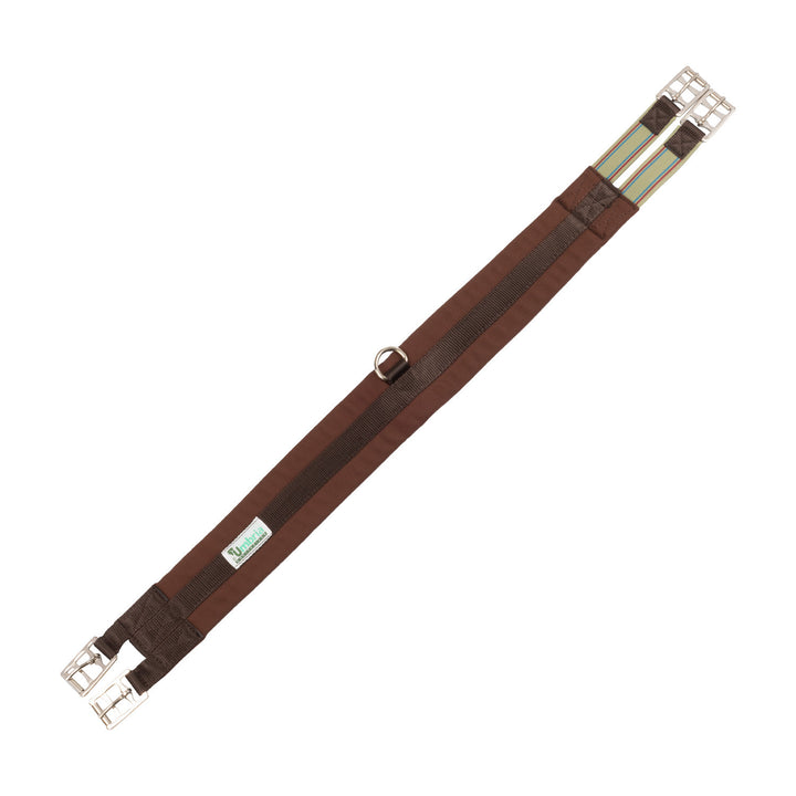 WEB GIRTH WITH ELASTIC BROWN