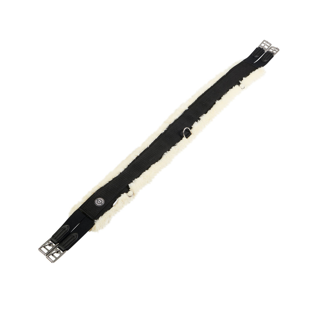 Jump girth in nylon with synthetic wool BLACK