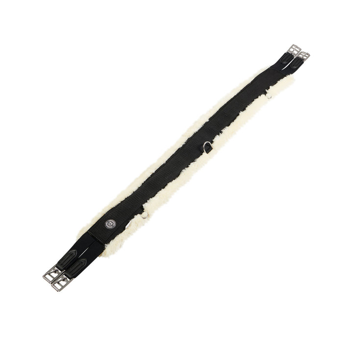 Jump girth in nylon with synthetic wool BLACK