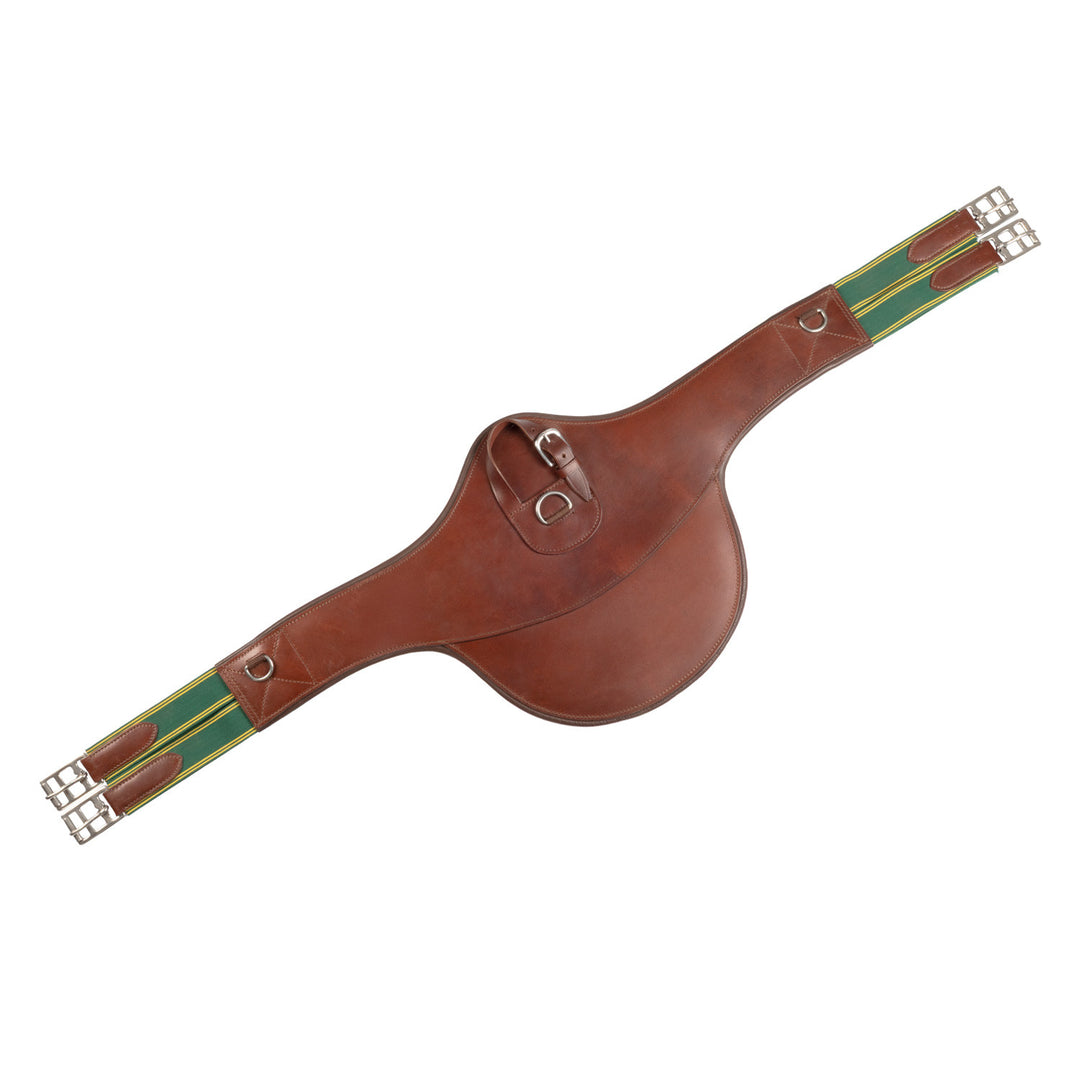 LEATHER BELLYGUARD GIRTH COGNAC