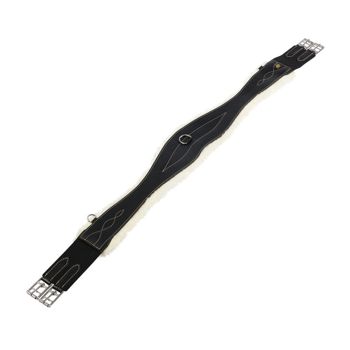 Jumping girth with synthetic lambskin BLACK