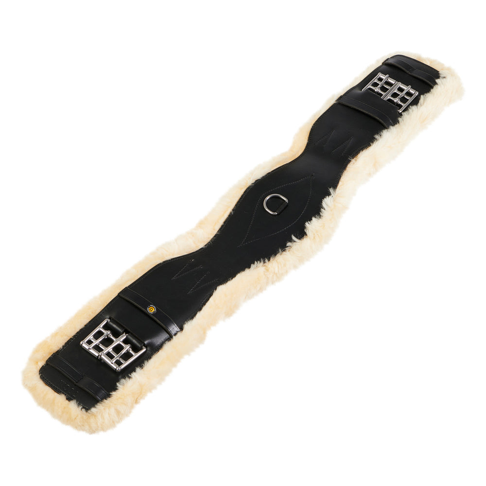 Dressage girth leather BLACK