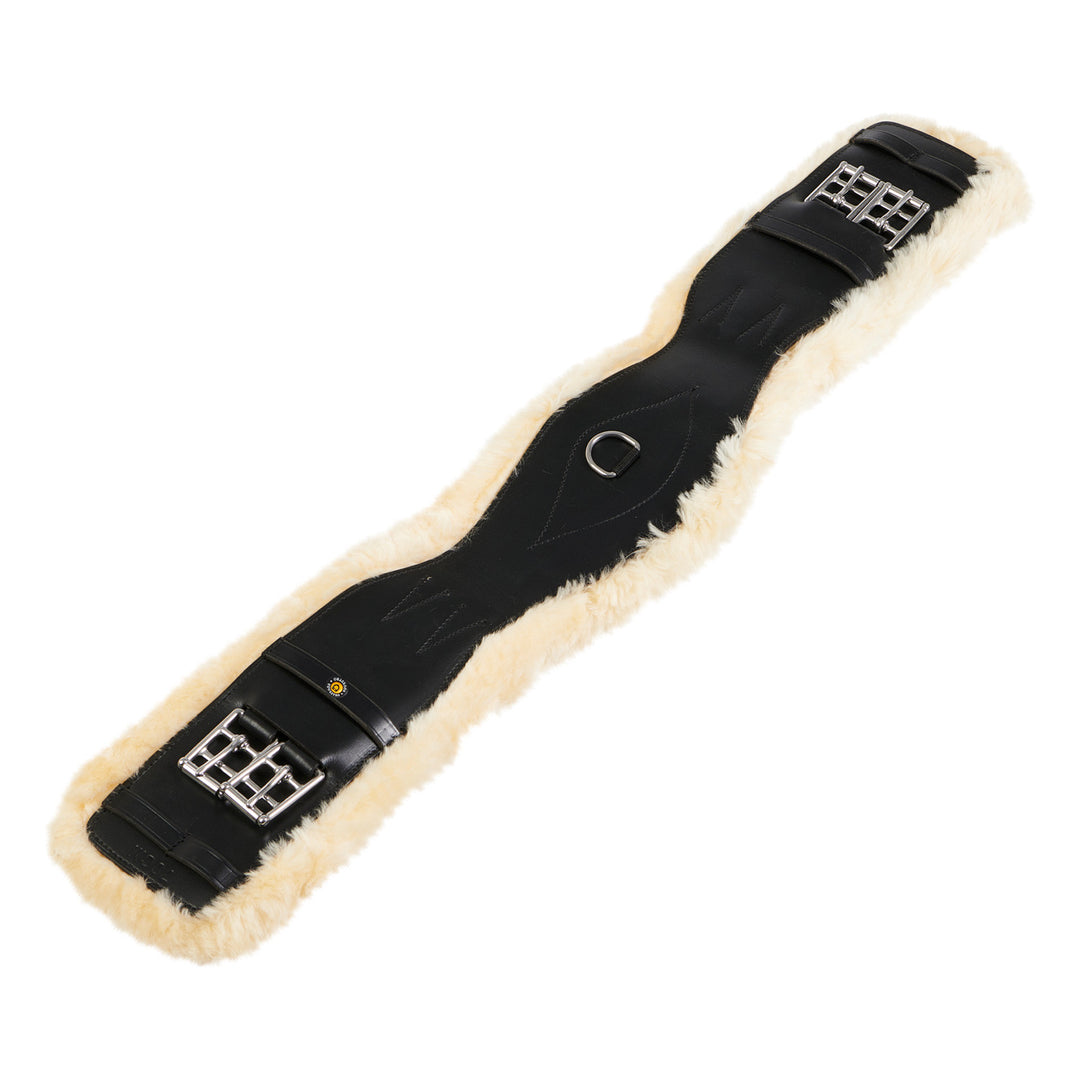 Dressage girth leather BLACK