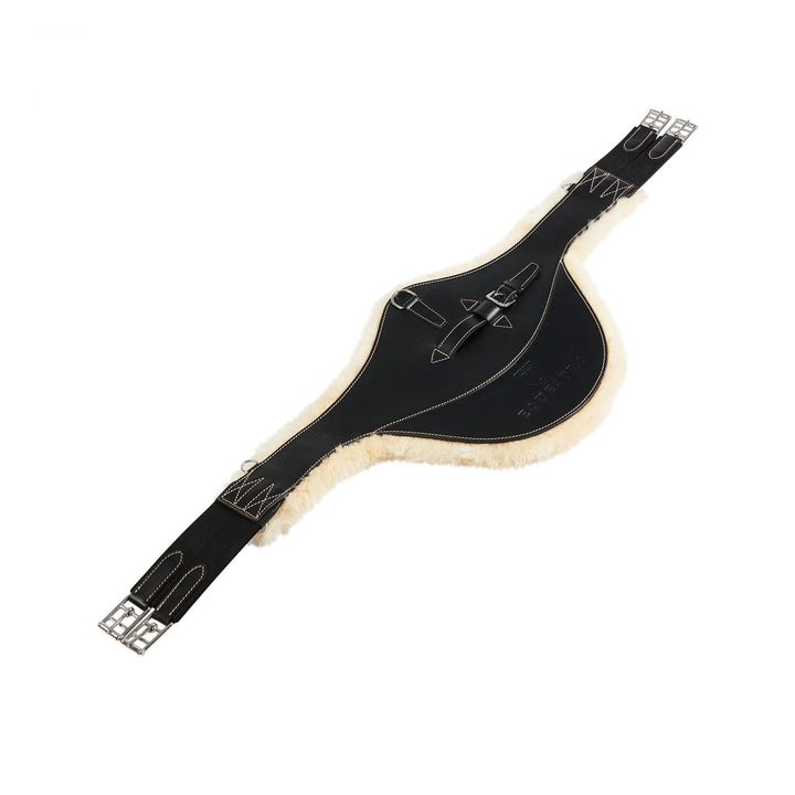 Jumping girth with belly guard for English sa BLACK