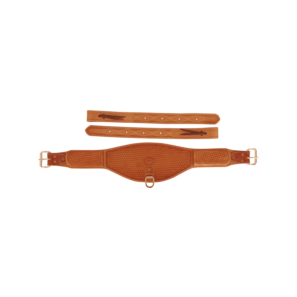 POOL'S WESTERN REAR GIRTH IN LEATHER WITH BAS NATURAL