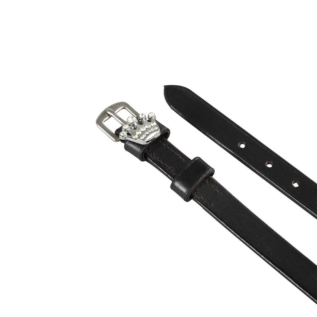 Laces for spurs in leather with rhinestone de CORONA