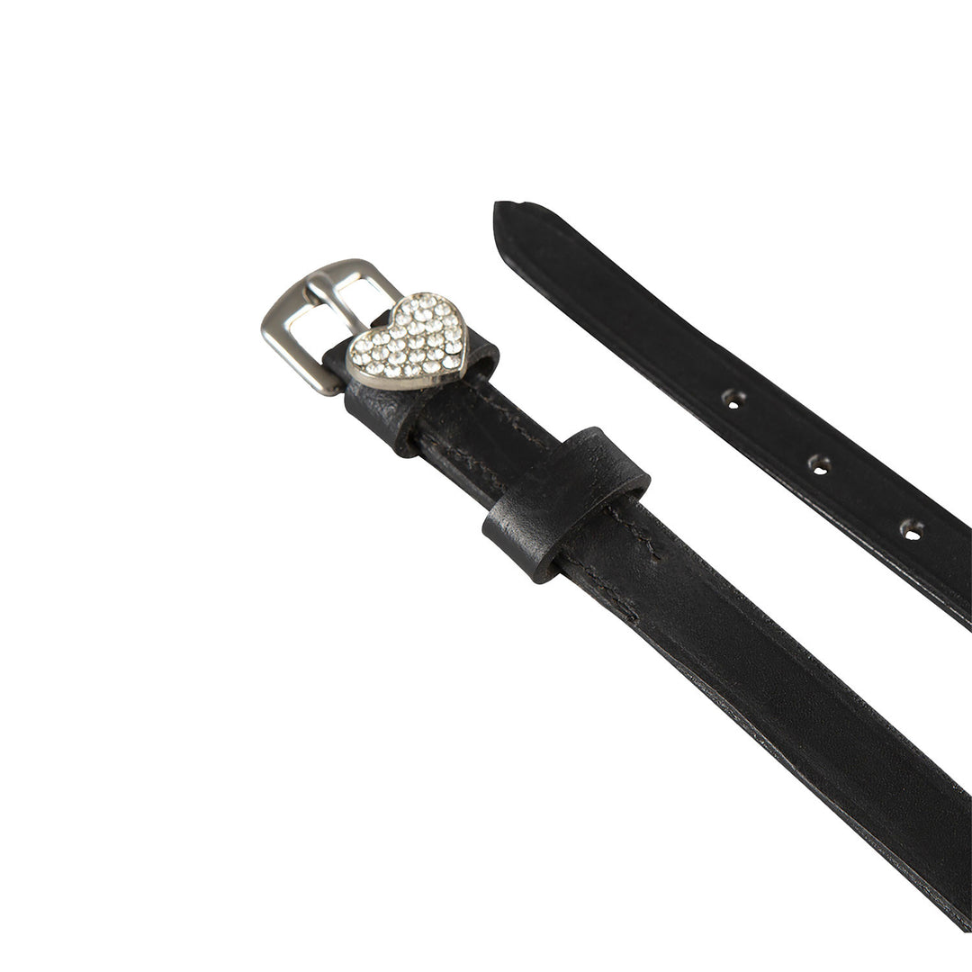 Laces for spurs in leather with rhinestone de CUORE