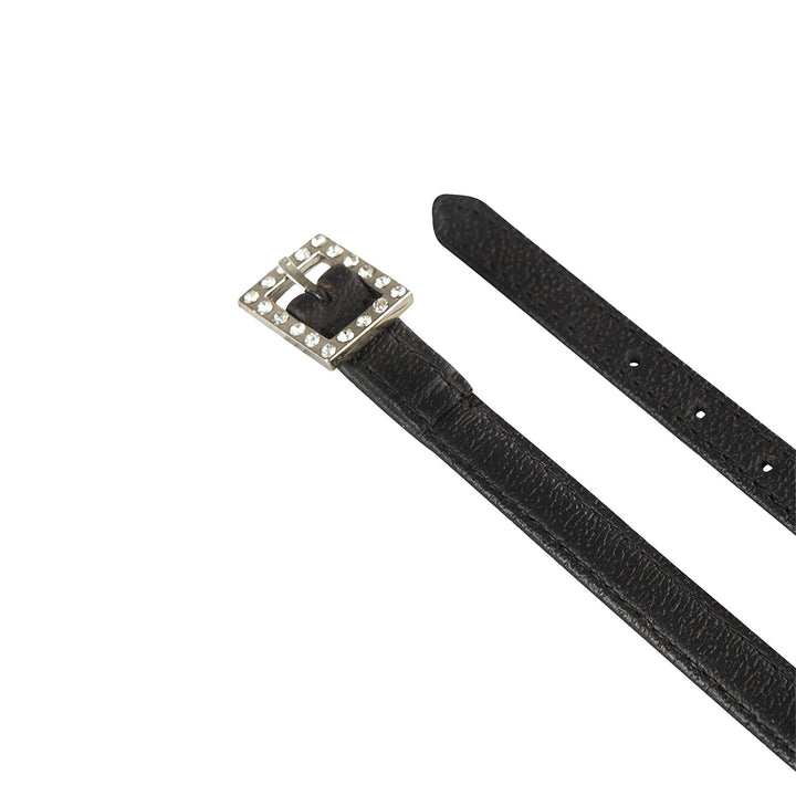 Laces for spurs in leather with rhinestone de QUADRATO
