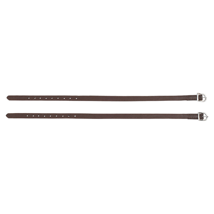 DOUBLE LEATHER SPUR STRAPS DARK BROWN