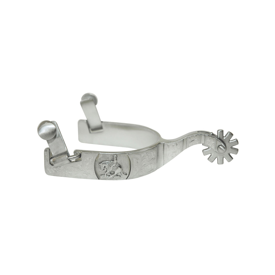 WESTERN SATIN SPURS WITH REINING DECORATION